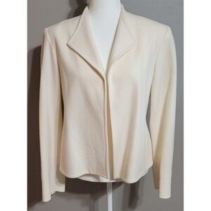 LOUBEN Wool Cashmere Open Front Blazer